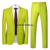 Costumes pour hommes (Blazer et pantalon) Hommes Formel Business Banquet Groom Mariage Costume 2Pièce Grande Taille 6XL Couleur Pure Mâle Slim Fit Tuxedo Robe Ensemble