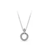 Новое ожерелье с подвеской в форме круга из стерлингового серебра 925 пробы, оригинальная коробка, подходит для цепочки с бриллиантами CZ, ожерелье для женщин и мужчин21661868461