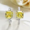 Stud Earrings 2024 925 Silver High Carbon Diamond Ascut 8 Yellow White Pink Ear Ring Female