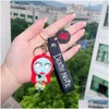 Other Cartoon Accessories Christmas Eve Horror Night Doll Keychain Pvc Halloween Cute 3D Model Personalized Skeleton Jack Schoolbag Dr Dh9Cv