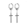Dangle Earrings Cool Stainless Steel Earring Cross Huggie Hoop Gift For Women Men