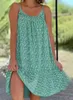 Casual jurken Los en modieus A-lijn Lente/zomer Meerkleurig Mini Korte bloemenprint met dubbelzijdige jarretel met grote zoom