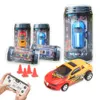 1 64 Mini RC Car Can Box Car Kreatives Mini RC Auto Radio Fernbedienung Licht Micro Rennwagen Spielzeug für Jungen Kinder Geschenk 240105