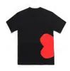 Modemerk Garcons CDG T-shirt streep Designer liefhebbers Heren vrouwen Liefde Hart Com Des Play Korte Mouw 100% Katoen Unisex Ronde hals T-shirt Tee Hot Selling Tops