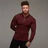 Męskie polo muscleguys koszulka polo męsko zamek błyskawiczny obróć kołnierz Slim Fit Oddychanie na siłowni odzież kulturystyka kulturystyka