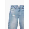 24SS Women's Jeans Nya beskurna denim Bings rakt ben för kvinnor ab Hög midja tvättade avslappnade modebyxor