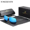 Kingseven 2022 MARK MĘŻCZYZN ALUMINIUM SUNGASSESS Polaryzowane Uv400 Mirror Male Sun Glasse for de sol 220224237y