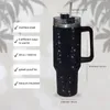 Tasse incrustée de strass de paillettes de 40 oz avec poignée gobelet isolé Drinkware dames de luxe mode voiture tasse à café en acier inoxydable 240104