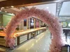 Decorazione per feste Centrotavola per matrimoni di lusso Porta ad arco in metallo Appeso ghirlanda Supporti per fiori con fiori di ciliegio per l'arredamento