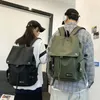 Sırt çantası moda deri sıradan erkekler katı dizüstü bilgisayar çantaları unisex seyahat su geçirmez sırt çantaları basit öğrenci okul çantası için