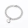 Charm Bracelets Selling Lovely Bell Stainless Steel Bracelet Shell Pendant Bangle Women Men Wrist Cute Sweet Style Jewelry Birthday Gift