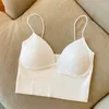 Canottiere Canotte Sexy Up Top con bretelle per ragazze Canotta da donna Slim Tube Top Scollo a V Vestibilità ombelico Imbottiture elasticizzate Reggiseno Petto Push Cropped