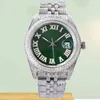 Hip Hop Diamond zegarek rap Rap Mens Automatyczny ruch mechaniczny Kalendarz gwiaździsty stalowy pasek pełny diament mrożony zegarek Embedding moda luksusowy projektant Waterproof Watch