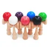 Brinquedos de madeira esportes ao ar livre brinquedo bola kendama bola pu pintura 18.5cm cordas profissional adulto brinquedos lazer esportes 240105