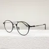 Solglasögon ramar 19-0046 yy japansk varumärkesdesigner glasögon män mode receptbelagda glasögon kvinnor runda titanglasögon med fodral
