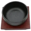 Zestawy naczyń stołowych 1 Zestaw bibimbap miska koreańska w stylu Dolsot Pot Cast Iron