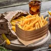 Vaisselle jetable 100 pièces plateaux en papier bateaux résistant à la graisse Nacho paniers de service à emporter pour les collations de fête frites