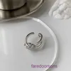 Tifannissm Hanger Ringen Best verkocht Verjaardag Kerstcadeau Minimalistische Knoop Ring Damesmode Stijl Micro Set Zirkoon S925 Zilver Open Met originele doos