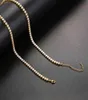 Hochwertige Cz-Kubikzirkonia-Halskette für Damen, 2 mm x 5 mm, Silber, 18 Karat vergoldet, dünne Diamantkette, Tennis-Halskette220a3591782