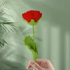 Dekorativa blommor virkade rosblomma konstgjorda stickade handgjorda unika för fester dating årsdagar presentdotter