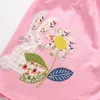 Girl Dresses Children's Clothing Embroidery Cotton Dress Printed Cartoon Flower Princess Baby Casual Knitted Skirt B