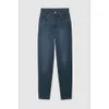 24SS Bings kvinnors jeans Ny nisch Ab Midja Blue Medium High Elastic Tight Montering Women's Small Foot Croped Jeans