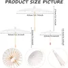 Parapluie en papier blanc 20/30/40/60/84cm, matériel de bricolage fait à la main, parapluie en papier d'huile vierge, parapluie artisanal chinois