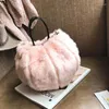 Torby wieczorowe Vintage Torka na ramię Faux futra wiadra kobiety moda torebka lady sznurka łańcucha Winter Crossbody torebki