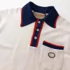 chemises pour hommes à manches courtes couleur bloquée tops de créateurs vêtements pour hommes poches hauts à col polo pour hommes chemises d'affaires décontracté