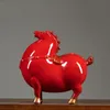 Vintage koni rzeźba ornament koni ceramiczny figurka rękodzieła ozdoby rzeźby domowe akcesoria dekoracji domowej 240105