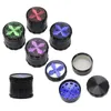 Ginder New Design Cross Shaped Caps 63mm Diameter Tobacco Grinders Smoking Accessories For Dab Oil Rigs Herb 4 Parts Alluminum Alloy Wholesale In Stock