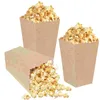 Present Wrap 50st Popcorn Boxes Kraft Box Pommes Pommes Small Monestreat Papperspåsar Snack Containers för chips