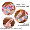 Haarschmuck 100 Teile/satz Kinder Nette Candy Farbe Gitter Welle Elastische Bänder Baby Mädchen Scrunchies Gummi Kind Süße