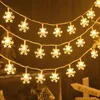 1 Packung farbenfrohe LED-Schneeflocken-Vorhanglichter, romantische Weihnachtsvorhang-Lichterketten, feenhafte Lichterketten für Hochzeitsfeier, Hausgarten-Schlafzimmer-Lichterketten