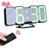 Creative télécommande 3D LED horloge murale numérique commande vocale électronique table montres murales nixie horloge cuisine horloge murale Y2278C