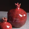 Vaso in ceramica creativa melograno rosso Accessori per composizioni floreali Vaso per fiori Ornamenti decorativi Decorazione domestica moderna 240105