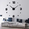 Horloge murale 3d, nouveau décor de maison, grand miroir romain, mode bricolage, horloges à Quartz modernes, montre de salon, autocollant mural X0705208T