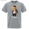 Herren-T-Shirts, Teddybär-Basketballtrainer in Sportbekleidung, Herren-Damen-T-Shirt, bequemes übergroßes T-Shirt, modische Baumwoll-Tops, kurze Ärmel, T240105