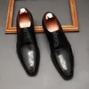Chaussures en cuir Oxford à lacets pour hommes, confortables et durables, formelles, faites à la main, pour robe de marié, chaussure de mariage
