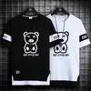 Herr t-shirts t-shirt för män korta ärmar manliga t-skjortor koreanska style streetwear tryck harajuku överdimensionerad t-shirt casual klädhylsa toppar t240105