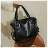 Sacos de noite Grande capacidade ombro para mulheres grande preto tote luxo pu couro hobo bolsa senhora espaçosa viagem shopper crossbody