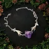 Anhänger Halsketten Außenhandel Mode Personalisiertes Design Amethyst Halskette Schmuck Handgefertigt