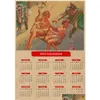 Väggklistermärken USSR CCCP Lenin Stalin Sovjetunionen Poster Vintage målning Bar Art Kraft Paper 2022 Kalender Affischer Drop Deliver DH7FO