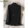 Ternos femininos moda manga longa único breasted sólido casual jaqueta casaco outono inverno feminino senhoras blazer bege preto laranja