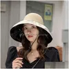 Wide Brim Hats Bow Fisherman Hat Womens Summer Sun Storage Bag For Easy To Carry Sunsn Hats Drop Delivery Fashion Accessories Hats, Sc Dhqex