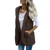 Womens Vest Winter Warm Hoodie Outwear Casual Coat Faux Zip Up Jacket Plus Rozmiar Topy Ropa de Mujer Barata 2023 240105