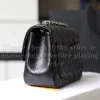 10A Upgrade Mirror Quality Classic Mini Square Flap Bag Womens Genuine Leather Caviar Lambskin Quilted Bag Designer Black Purse Handbag Shoulder Gold Chain Box Bags