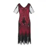 Casual Dresses Linen Dress With Pockets For Women Vintage 1920s Flapper Tassel Great Evening Party Midi