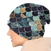 Berets Mystic Mermaid Blue Bucket Hat Sun Cap Mermaidscales Mermaidpattern Fishscales Glitter Gold Teal Mint Rich Bold Glamourous