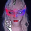 49345 Funny Party LED Luminous Sunglasses Punk Goggle Men Women Fashion Shades UV400 Vintage Glasses J1211263y